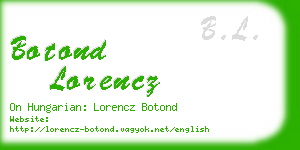botond lorencz business card